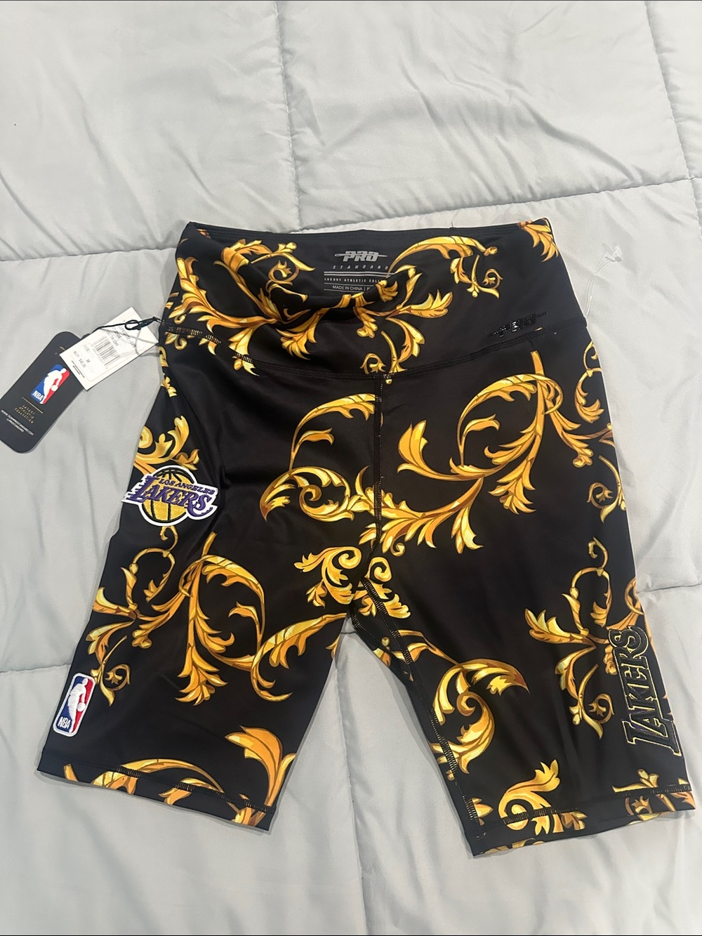 NBA Black & Gold Baroque Athletic Shorts